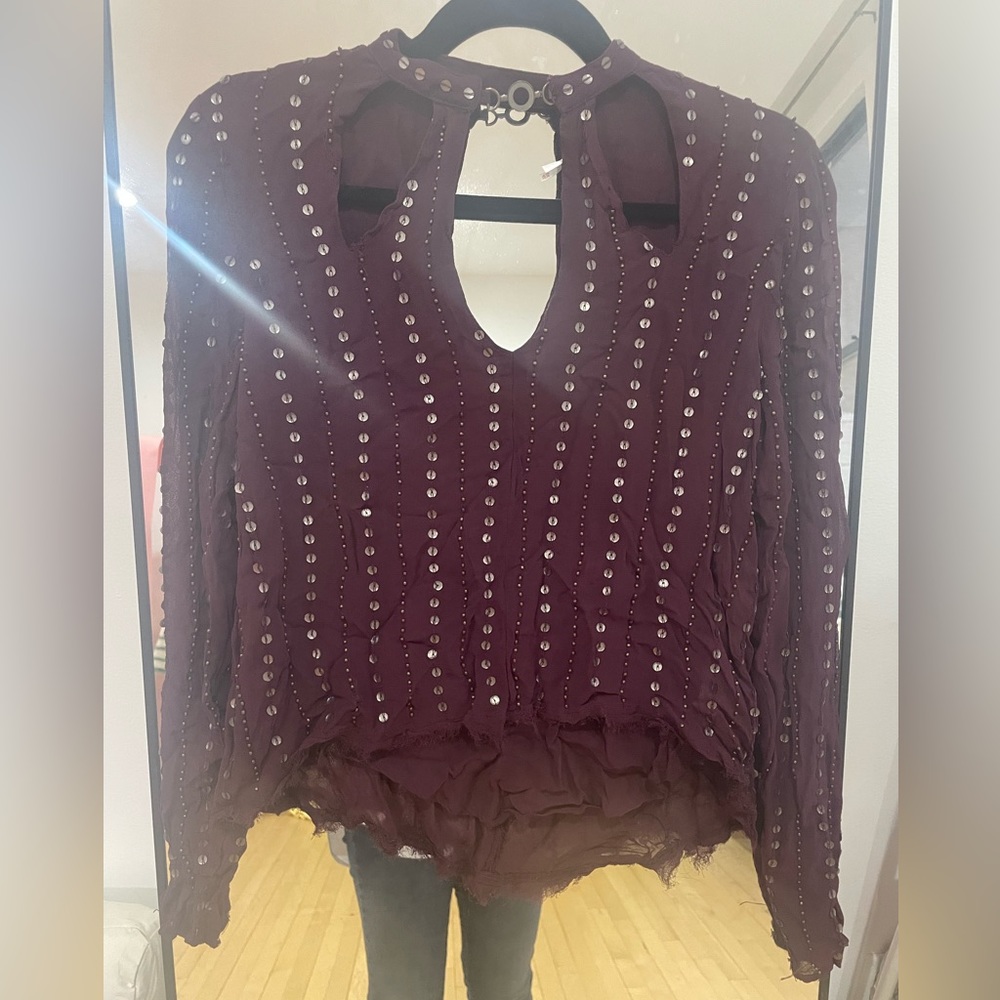 Free People beaded top